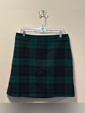 J Crew plaid mini skirt lined wool blend academia schoolgirl uniform sexy